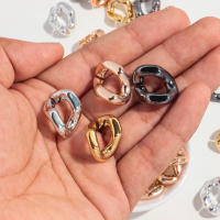 30pcs Cuentas De Cadena Geométricas Doradas 17x22MM Para Creación De Joyas Collares Pulseras Y Gafas Accesorios DIY - details 3