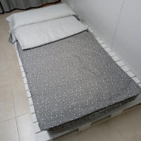 ROYAL Saco Nórdico Nido Gris Estrellas Cama 90 Con Cremallera y Fuelle Sin Relleno. Ideal para no destaparse al dormir, muy fácil de hacer la cama - details 0