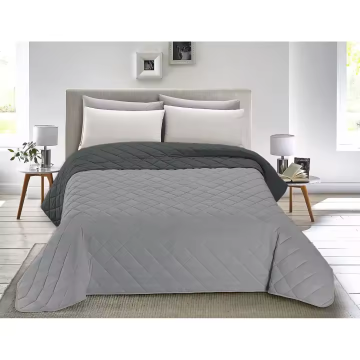 Colcha Bouti Reversible Entretiempo con Funda de Cojines - Ideal para Primavera y Verano - Cama 90/105/135/150/180 - 1