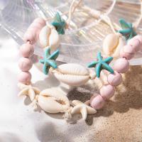 Collar Boho De Concha Natural Para Mujeres Y Niñas Con Estrella De Mar Y Caracol Cadena De Hilo Suave Joyería De Playa Para Vacaciones Regalo - details 12