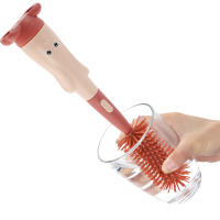 Set De Limpieza Para Botella De Bebé 3 En 1 Con Mango Único Cepillo De Silicona Para Botella Y Chupón Y Limpiador De Pajita Portátil Con Soporte - details 6