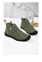 Botas De Invierno Impermeables Para Hombres Con Plush Cálido Botas De Nieve De Media Caña Antideslizantes Y Moda Negro Para Parejas - details 10