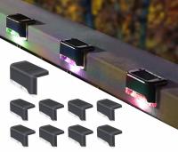 12 luces solares para cubierta, acabado de bronce, impermeable, lámpara solar LED para caminos al aire libre, patio, escaleras, escalones y vallas. (Luz blanca, luz cálida y luz de color son opcionales.) - details 8