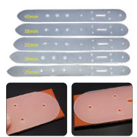 Plantillas De Templado Para Cinturones De Cuero Plástico 5 Piezas Herramienta De Perforación De Cabeza Posicionamiento De Agujero - details 1