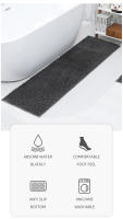 Alfombra De Baño Antideslizante Con Suelo De PVC Pelo Largo Y Grueso Alfombrilla De Baño Tejida Secado Rápido Duradero 0.79 Pulgadas - details 4