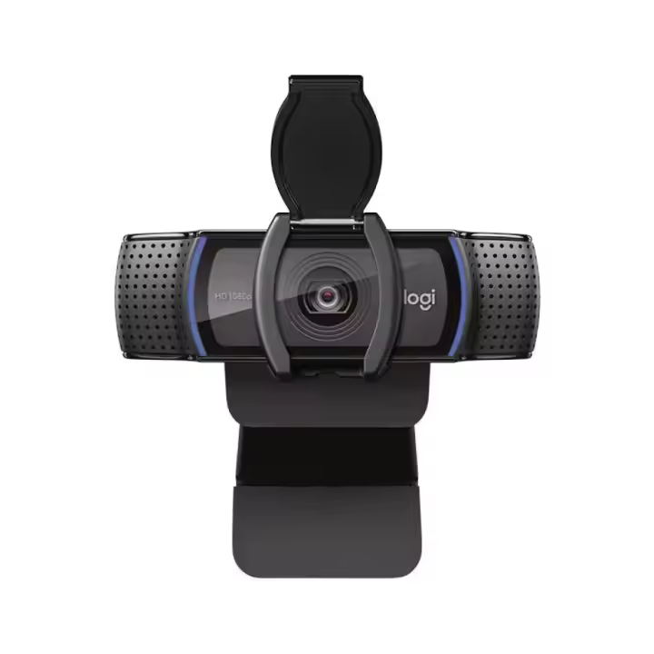 Logitech - Webcam C920s Pro Full HD 1080p/30fps con corrección automática de iluminación, enfoque dinámico y micrófonos estéreo para videoconferencias y grabación profesional - 1