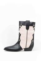 Paloma Wang Botas cowboy mujer combinadas con tacón bajo - details 1