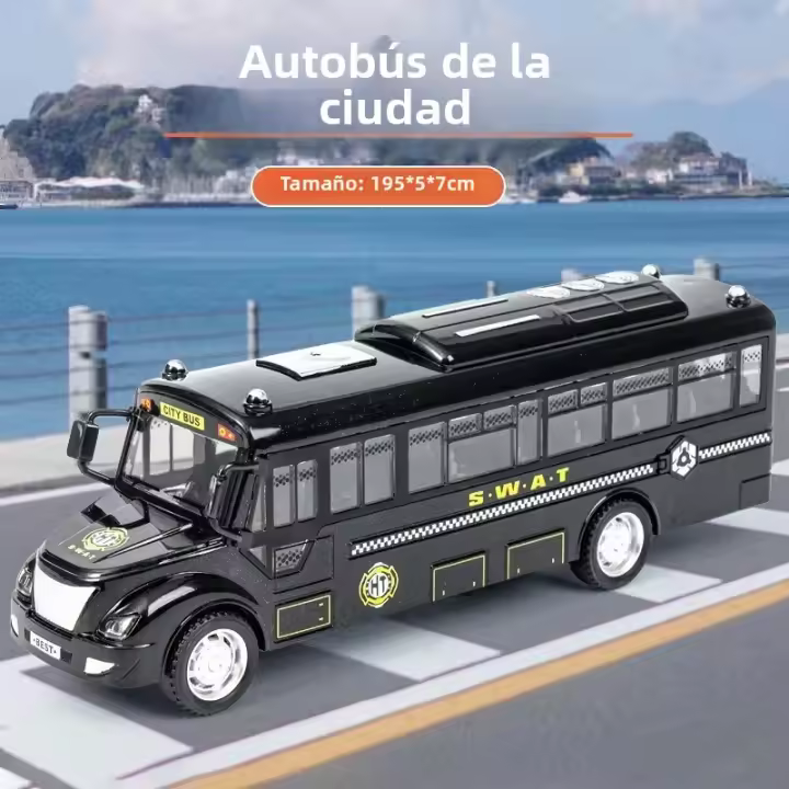 Modelo De Autobús De Escuela Con Inercia 1:30 Para Niños Juguete Educativo Con Sonido Luz Y Música Regalo De Cumpleaños - 1