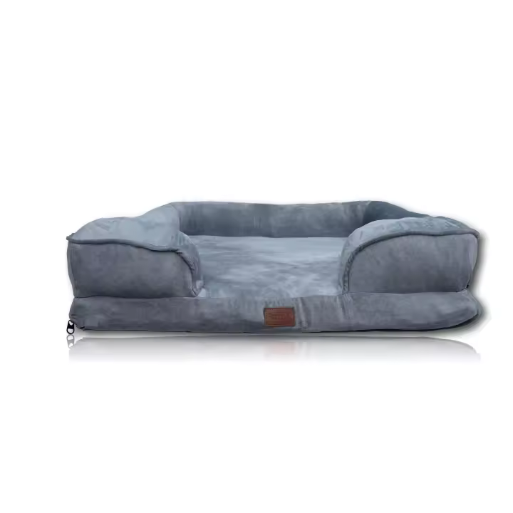 Sofá / cama de 61*48*15 para mascotas de espuma suave y cálida, inferior antideslizante con borde reforzado impermeable y con funda lavable extraíble. - 1