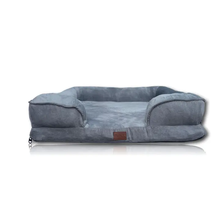 Sofá / cama de 61*48*15 para mascotas de espuma suave y cálida, inferior antideslizante con borde reforzado impermeable y con funda lavable extraíble. - 1