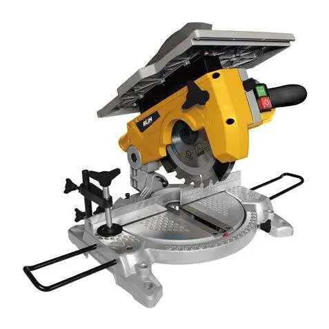 Blim sierra ingletadora doble corte 1200w 210mm - velocidad +/- 4500rpm - hoja de 24 dientes - varios accesorios - 1