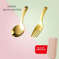 Juego De Comedor Portátil Para Niños En Acero Inoxidable 304 Uso Exterior Utensilios De Desayuno Y Postre Combinación De Cuchara Y Tenedor - details 13