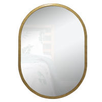 Espejo Ovalado de Pared Fabricado en España - Moldura 2.5 cm - Acabado Artesanal - Color Oro Envejecido - details 2