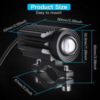 Luz Auxiliar Para Motocicleta Mini Luz De Conducción Completa Conjunto De Faros Antiniebla Para Vespa Honda 6000K LED 12V - details 5