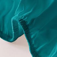 Sábana Sólida Mate Lake Blue Para Cama Cubierta De Cama De Dormitorio 1 Pieza Poliéster 100% Sin Almohadillas De Algodón - details 5