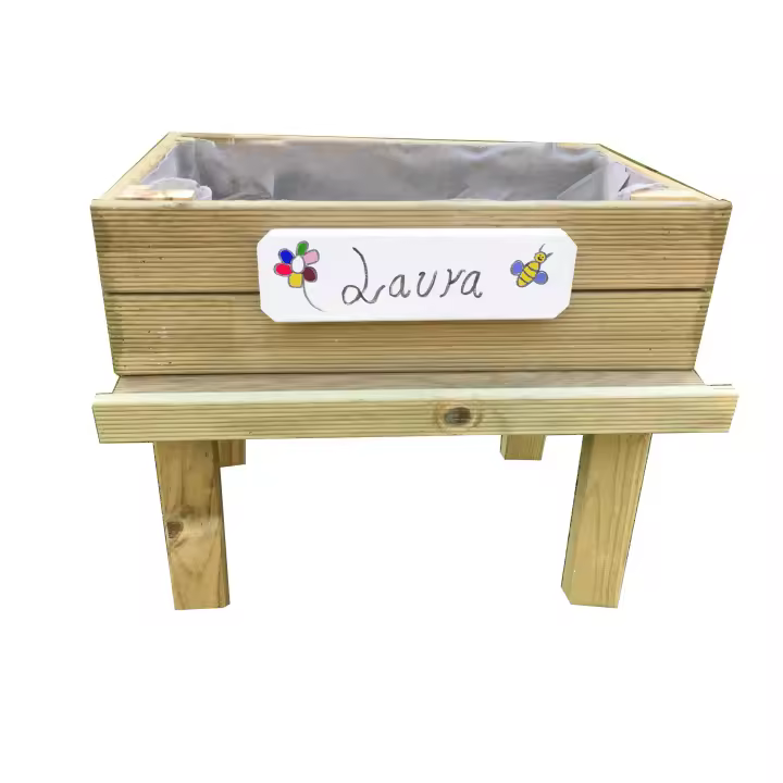 Mesa de Cultivo Infantil Personalizada 60x40x55 cm - Huerto Urbano para Niños -  VidaHuerto - ENVIO GRATIS - 1