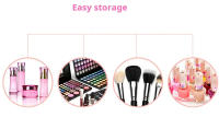 Bolso Portátil De Maquillaje Para Mujer Gran Capacidad Impermeable Organizador De Cosméticos Estuche De Almacenamiento Con Cierre De Cremallera Bolsa De Limpieza Y Belleza - details 5