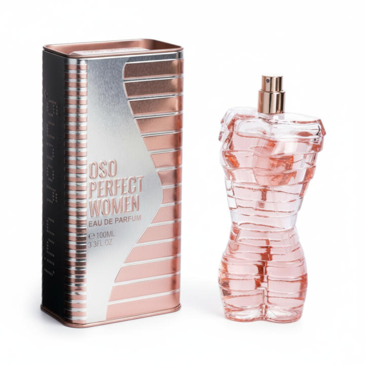 Perfume femenino Oso Perfect Women Eau de Parfum, fragancia dulce y seductora con un estilo femenino y moderno, ideal para el día a día o momentos especiales. Presentado en frasco original con estuche. 🚚 Envíos a España 24/48 horas.