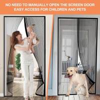Puerta De Pantalla Magnética Self-sealing Para El Hogar Malla De Partición Que Evita Insectos Mascotas Y Niños. Tamaño 38x82 Pulgadas. Venta Por Pieza. - details 5