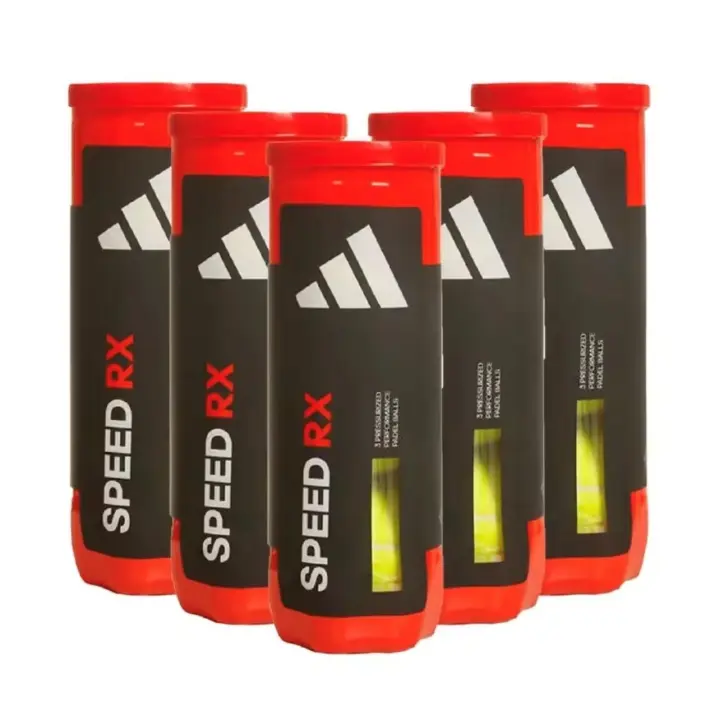Bolas de pádel ADIDAS SPEED RX, 5 botes, la bola de moda para jugar, entrenar y competir, excelente salida, gran durabilidad. - 1