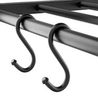 Estantería de Cocina, Estantería de Panadería, para Microondas, Botellero Regulable en Altura, Marcos Metálicos, Estilo Industrial, 58 x 39 x 144CM, Negro HBR003B - details 5