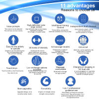 Dispositivo De Terapia De Baja Frecuencia 12 Modos Masaajeador Eléctrico Estimulador Muscular EMS Máquina TENS Con Apparatus De Miostimulación - details 1