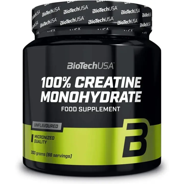 100% Creatine Monohydrate BiotechUSA Sin sabor 300g Incrementa el musculo creatina incrementa la fuerza y el rendimiento - 1