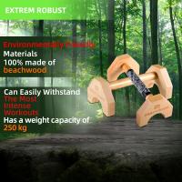 1 Par De Soportes De Madera Para Push-Up Gimnasio Tablero De Ejercicio De Fitness Construcción Corporal Entrenamiento De Mano Estilo Paralelo - details 3