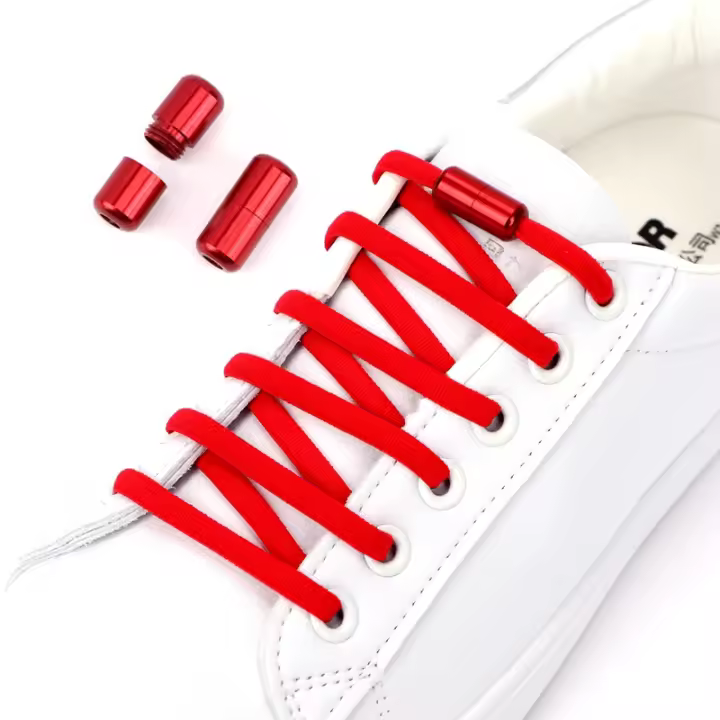 Cordones Elásticos Sin Nudo Para Zapatos Con Cápula De Aluminio Para Niños Y Adultos Zapatillas Cuerdas De Zapatilla Rápidas Semicírculo Cordones Lazos Desenlazados - 1