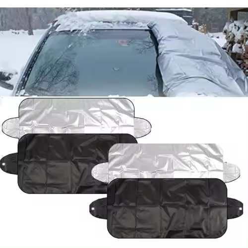 Weatherforce 360 - Parasol para todo tipo de clima, paquete de 2, resistente y reversible, protector de parabrisas apto para cualquier automóvil, camión o SUV, protege del calor y la nieve, incluye paneles antirrobo - 1