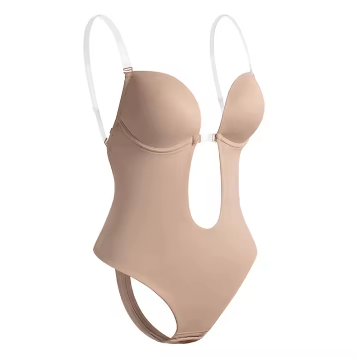 Body moldeador de cuerpo completo para mujer, sin espalda, control de barriga, ropa interior invisible - 1