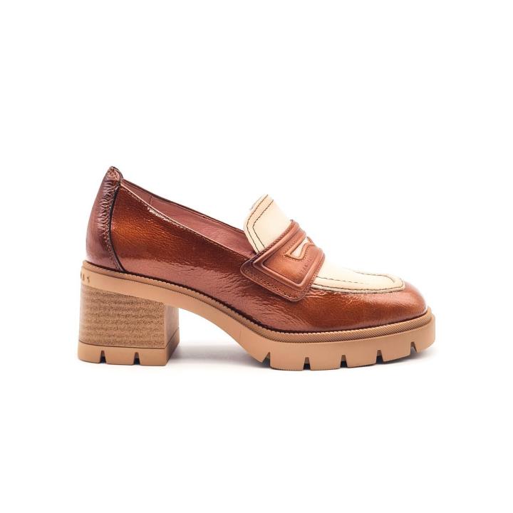 Hispanitas Mocasín ETNA Para Mujer | Piel De Primera Calidad | Tacón 4,5 Cm Con Tecnología Triflow