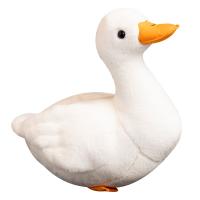 Peluche Realista De Pato Kawaii Almohada Divertida Para Niños Y Mascotas Regalo De Cumpleaños Simulado De Animal De Peluche Blanco - details 12