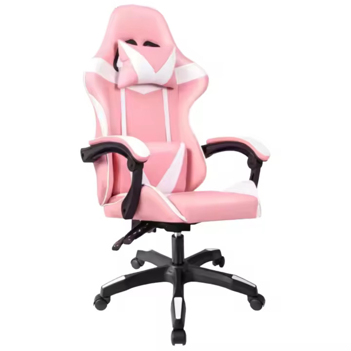 Silla Gaming para Escritorio, Oficina y Juegos Online Giratoria. Silla Cómoda de Altura Ajustable para Gaming ergonómica, de piel sintética.Silla racing de gaming videojuegos y de oficina. Es ergonómica y con diseño moderno (S001 7499 8499 Flash D7) - 1