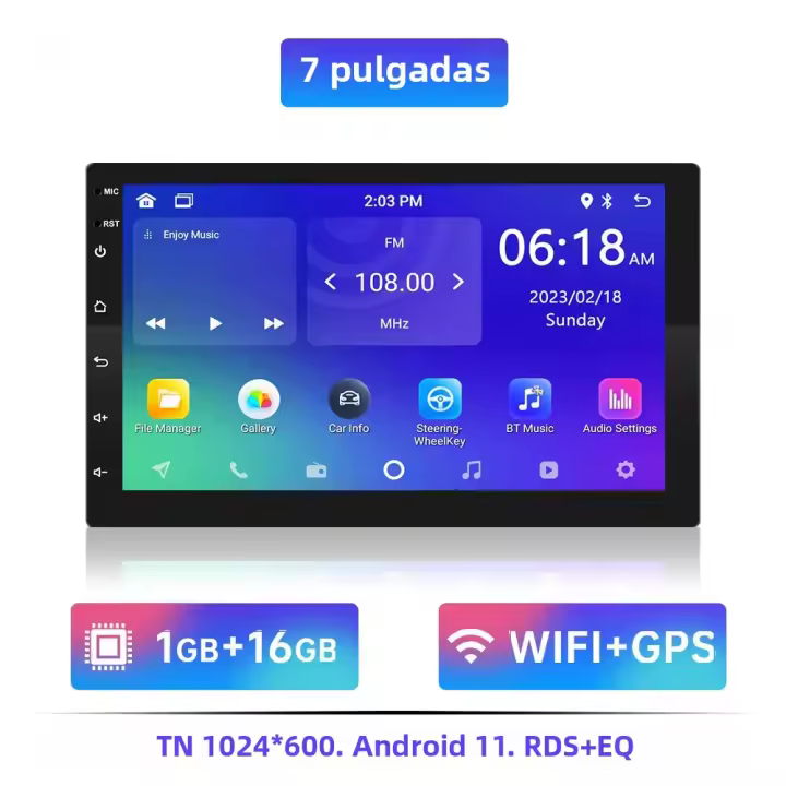 Radio De Coche Android 11 Autoradio Universal 32G 2 Din 7/9/10 Pulgadas Con WIFI GPS Reproductor Multimedia Para Hyundai Nissan Toyota Kia - 1