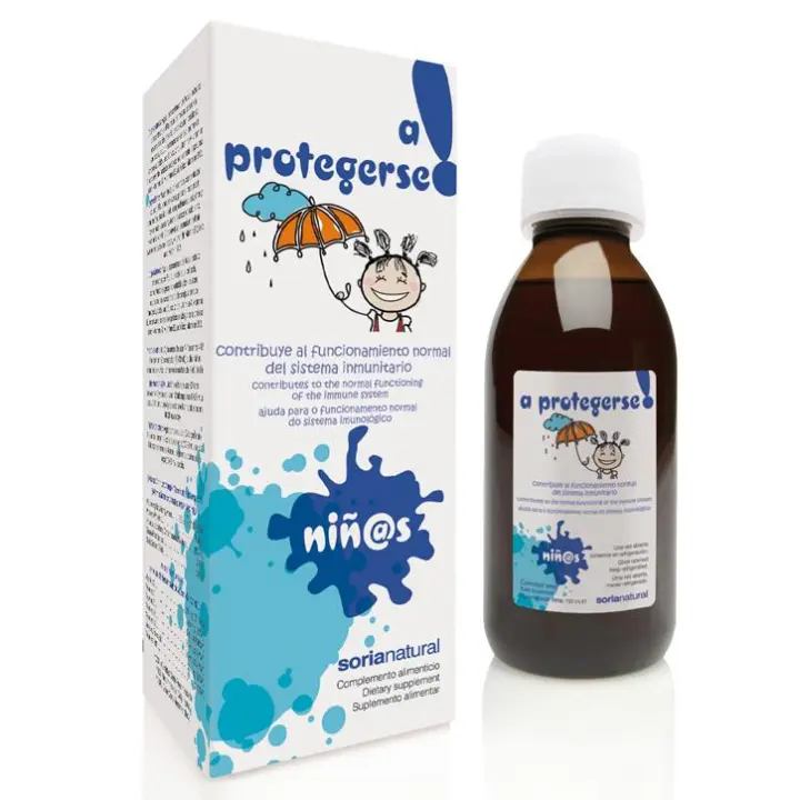 Jarabe infantil A protegerse de Soria Natural, niños, sistema inmunitario, defensas naturales, salud, preventivo - 1