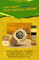 Reloj De Pulsera Deportivo De Lujo NAVIFORCE Para Hombres Cronógrafo Alarma Cuarzo Resistente Al Agua Con Display Analógico Y Digital Correa De Cuero 9163 - details 3