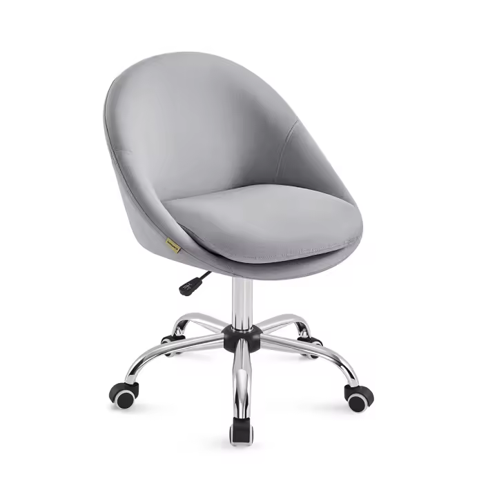 Silla de oficina en casa acolchada con espuma, giratoria, para escritorio, con altura ajustable, ideal para estudio - 1