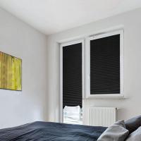 Cortina De Sombra Negra Plisada Para Ventana Blindaje Portátil Para Balcones Dormitorio Apartamento Sala De Estar Casa Medio Blindaje - details 3