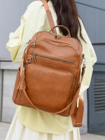 Mochila urbana sencilla de PU para mujer - details 12