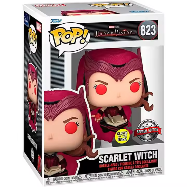 Figura Pop Marvel Wanda Vision Scarlet Witch Exclusive-Figura de Vinilo Coleccionable - Idea de Regalo- Mercancia Oficial - Juguetes para Niños y Adultos - Movies Fans - Muñeco para Coleccionistas y Exposición - 1