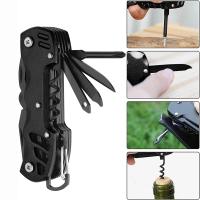 Cuchillo Plegable Multifuncional De Acero Inoxidable Para Camping Y Emergencias Herramienta Combinada Portátil De Bolsillo - details 0