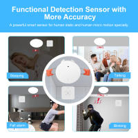 Sensor De Movimiento De Presencia Humana Tuya Smart Life ZigBee/Wifi 5.8G/24G Con Deteción De Luminosidad Y Distancia Para Alexa Google - details 7