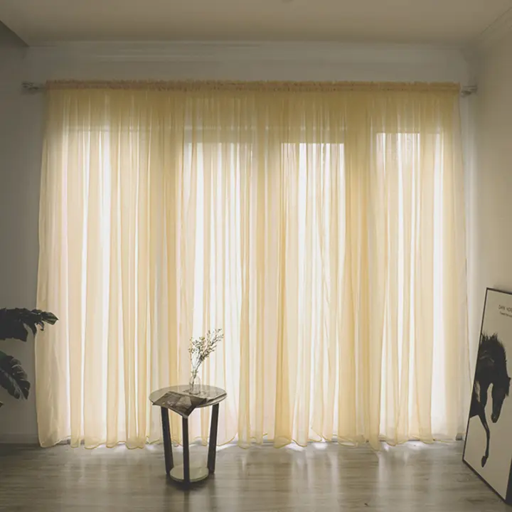 Cortinas De Moda Para Ventana Sencillas Y Modernas En Color Solido De Alta Calidad Para Sala De Estar Decoración Festiva Para Bodas Y Hogar - 1