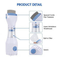 Peine Eléctrico Para Eliminar Piojos Multifuncional Para Perros Y Gatos Limpiador De Cabello Con Eliminador De Piojos - details 6