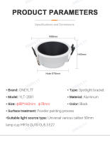 Spotlight LED MR16 Module En Color Blanco Y Negro Instalación Enclavada En Aluminio Redondo Gu10 Foco Bajo Para Decoración De Habitaciones - details 6