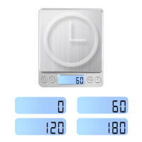 Báscula Digital De Cocina 3000g/0.1g Recargable Por USB Con 2 Platos Mini Báscula De Alimentos Para El Hogar Y Joyería Con Pantalla LCD - details 6