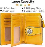 Monederos para Mujer, Cuero auténtico pequeño y Compacto Cartera para Mujer con protección RFID - details 3