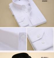 Camisa De Negocios Para Hombre Talla Extra Extra Grande 8XL Cuello Cuadrado Estilo Slim Fit Manga Larga Blanco Sólido Y Rayada Ropa Social Casual - details 13