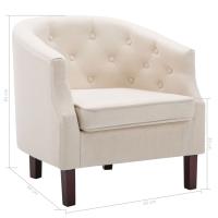 vidaXL Sillón de tela beige Sillon Dormitorio Sillon Comodos Silla Relax Sillón Sofá - details 7